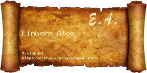 Einhorn Atos névjegykártya